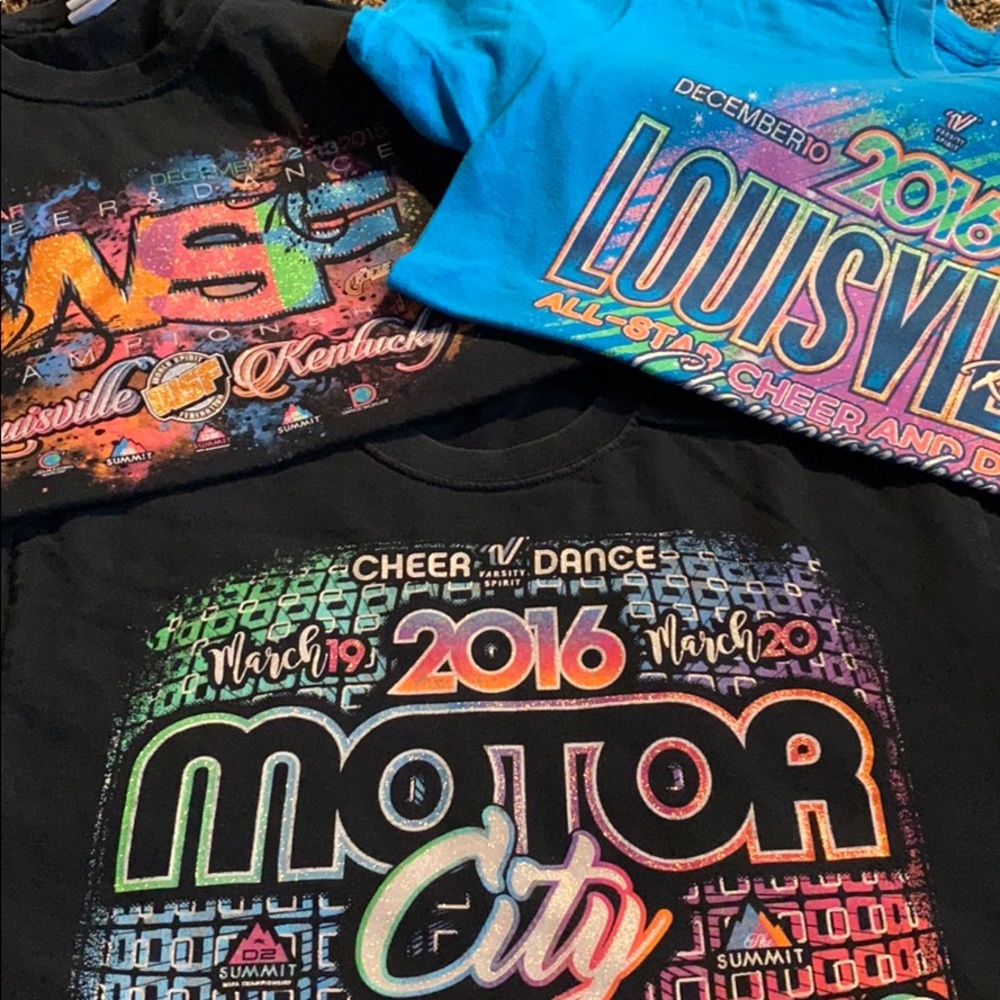 3 Pack Cheerleading T shirts